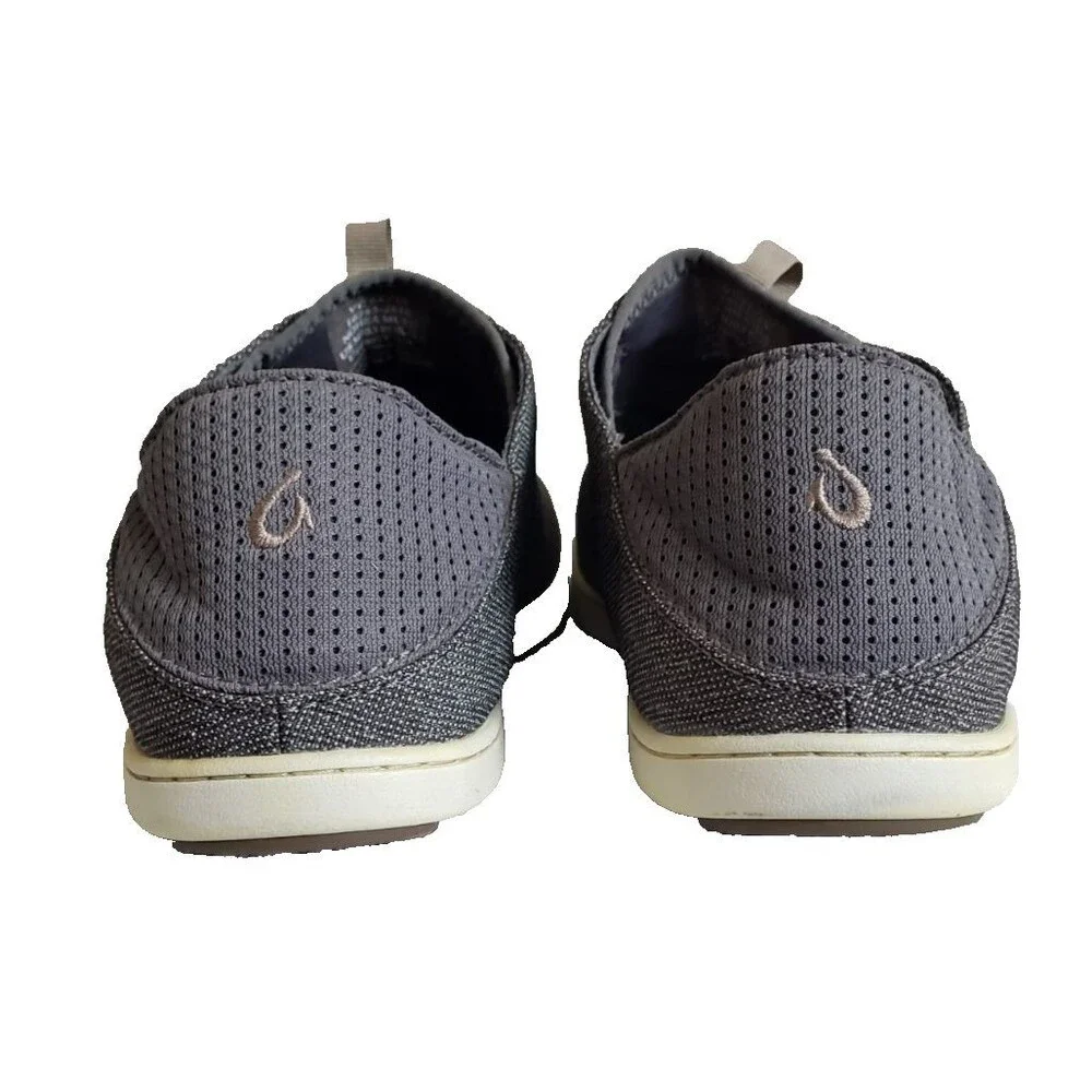 Olukai Nohea Moku Mens Sz 10.5 Casual Shoes Loafers Sneakers Slip-On Boat Gray